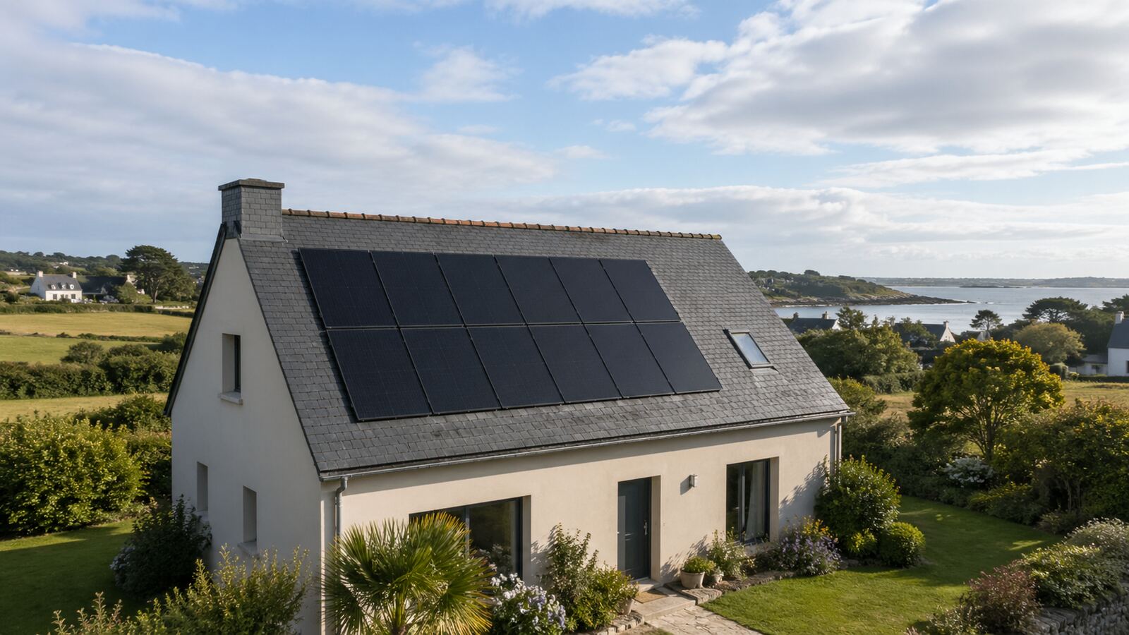 Panneaux solaires installés